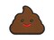 Smile Poop Face Emoticon Multi-Color Embroidered Iron-On or Hook & Loop Patch Applique